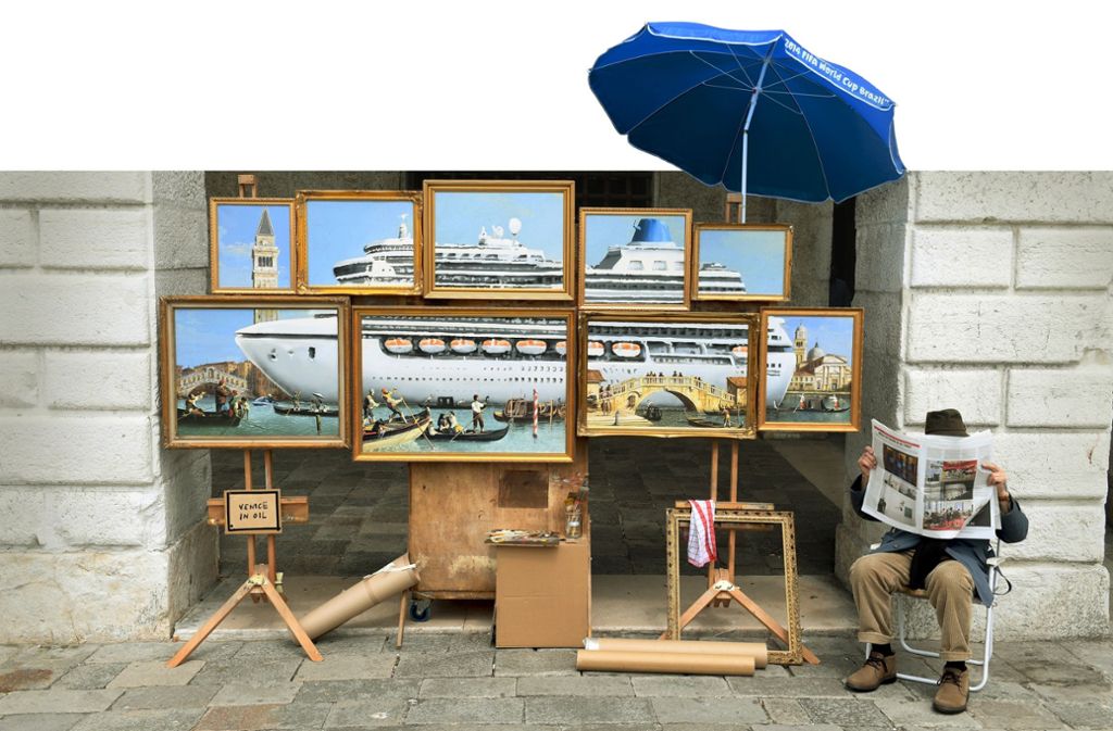 Banksys mutmaßlich neuester Streich: „Venice in Oil“ Foto: dpa