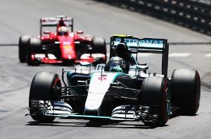 Mercedes-Pilot Nico Rosberg konnte beim Formel-1-Grand Prix von Monaco den Sieg einfahren - vor Sebastian Vettel im Ferrari. Foto: Getty Images Europe