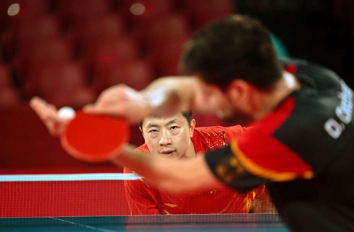 Deutschland trifft im Finale auf  die Tischtennis-Macht China. Sind die Chinesen überhaupt zu schlagen? Foto: AFP/ANNE-CHRISTINE POUJOULAT