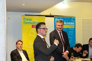 Peter Boch (links). bekommt Unterstützung von Hans-Ulrich Rülke  und der FDP. Foto: Schwarzwälder-Bote