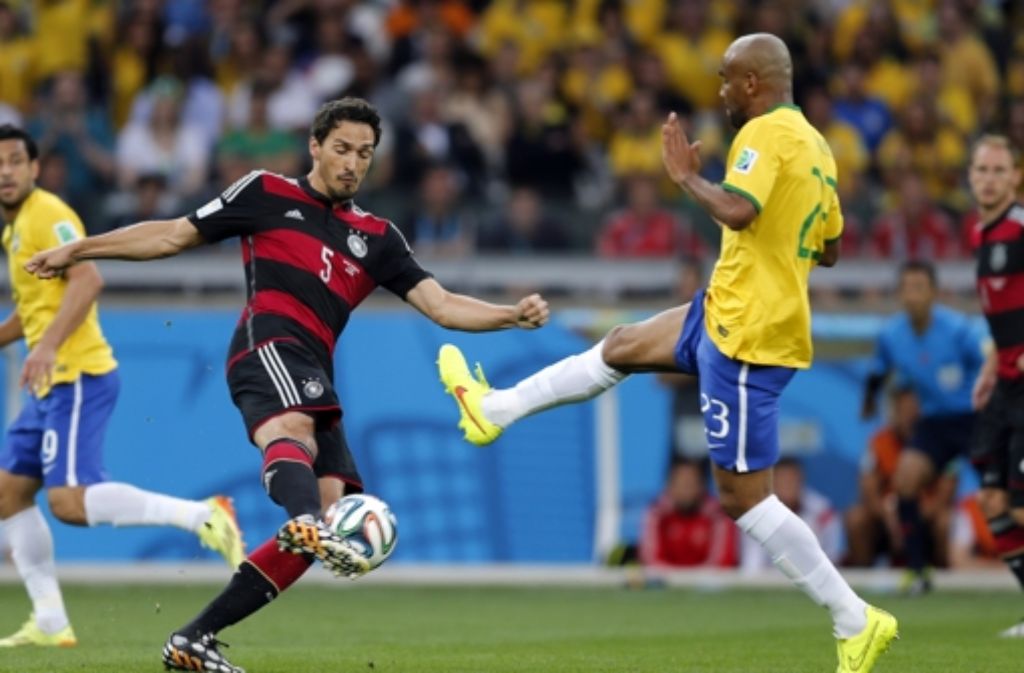 Mats Hummels kann nach seinem 45-Minuten-Einsatz gegen Brasilien aller Voraussicht nach im Finale spielen. Foto: AP