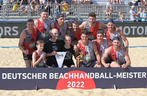 Die Beachhandballer aus Göppingen-Bartenbach vertreten als deutscher Meister den DHB beim europäischen Champions Cup in Portugal. Foto: Imago/kolbert-press//Burghard Schreyer