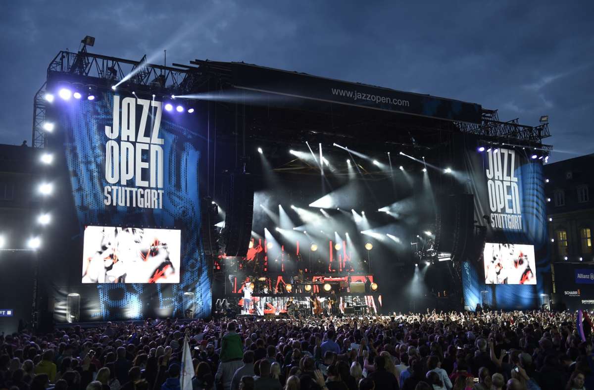 Die Schlossplatz-Bühne bei den Jazz Open  2018