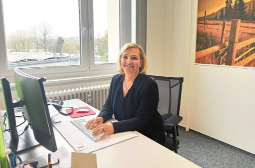 Geschäftsführerin Dorothea Fichter-Fechner an ihrem Arbeitsplatz im Technologiezentrum. Foto: Becker
