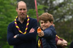 Beobachter sehen eine große Ähnlichkeit: Prinz George mit seinem Vater Prinz William. Foto: AFP/DANIEL LEAL
