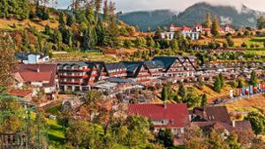 Oberhalb des bestehenden Dollenberg-Hotels am Hang sollte das neue Schwarzwaldhotel in einem Seitenarm des Renchtals  entstehen. Foto: Dollenberg