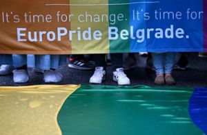 Europride-Parade in Belgrad. Foto: AFP/ANDREJ ISAKOVIC