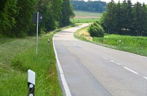 Nicht mehr im besten Zustand sind die Markierungen im Bereich vom Wiesoch-Kreisverkehr in Richtung Fluorn-Winzeln.  Foto: Kopf