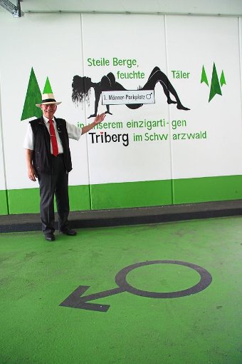 Bürgermeister Strobels Werbegag beim 1. Männerparkplatz im Alleingang geht dem Triberg Gemeinderat entschieden zu weit. Foto: Börsig-Kienzler