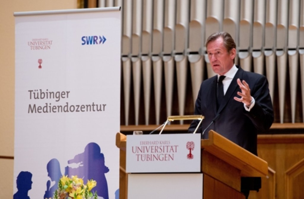 Springer-Chef Mathias Döpfner an der Uni Tübingen Foto: dpa