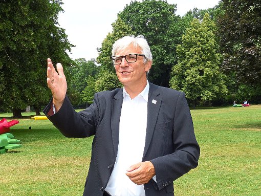 Klaus Hoffmann im Karlsruher Schlosspark. Foto: Zoller