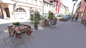 Zu viel Tische und Stühle in Färberstraße?