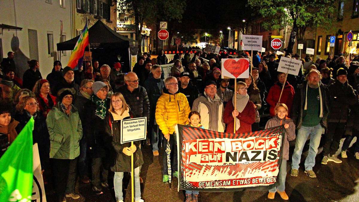 Demo in Balingen: Bürger zeigen Flagge gegen AfD-Bürgerdialog - Balingen &  Umgebung - Schwarzwälder Bote