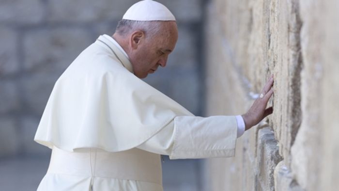 Papst Franziskus an der Klagemauer