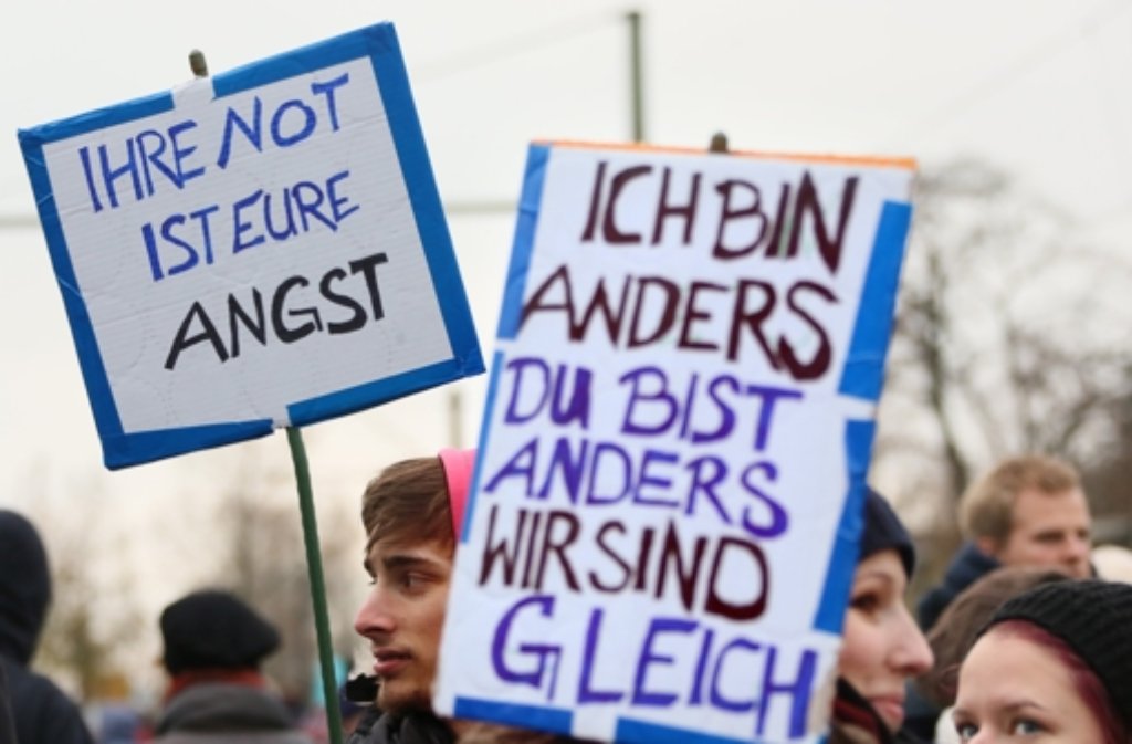 Demonstrationen zur Flüchtlingspolitik in Berlin.