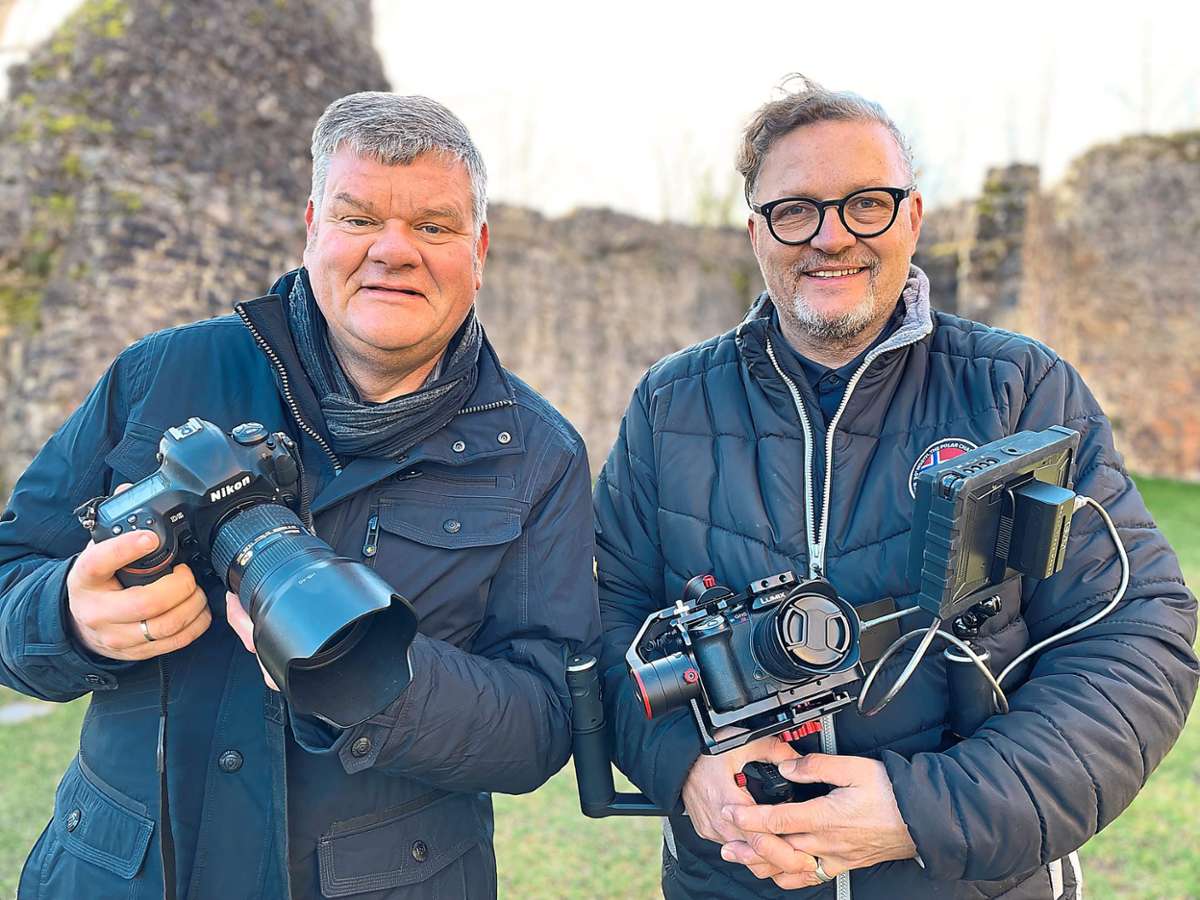 Die beeindruckend dynamischen Bilder und Videoaufnahmen der Filmemacher Michael Hoyer (links) und Jens Hagen gibt es bei der Show »100 % Lahr und mehr« am Freitag zu sehen.   Foto: Bender