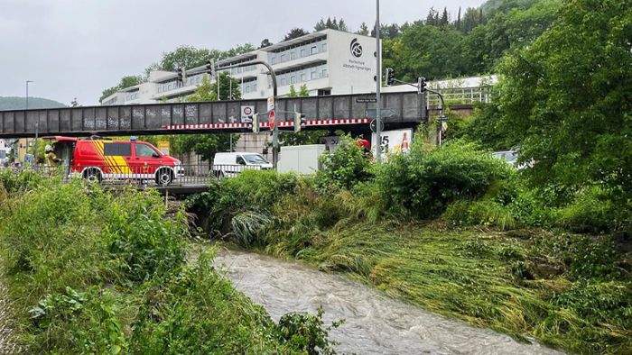 Unwetter in Albstadt: Feuerwehr rückt zu zahlreichen Einsätzen aus