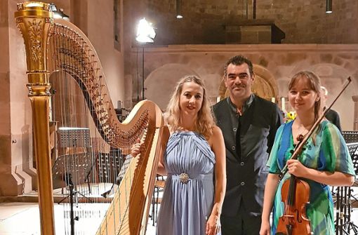Emilie Jaulmes (von links), Olivier Tardy und Eva Rabchevska musizierten in Alpirsbach. Foto: Ursula Schnidrig
