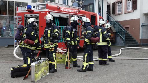 In ihrer Übung probten die Kippenheimer Feuerwehrleute den Ernstfall. Foto: Schillinger-Teschner