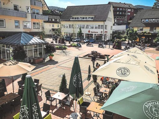 Der Rosenplatz  im Unterdorf kann durch eine andere Gestaltung deutlich aufgewertet werden. Foto: Heiko Klumpp
