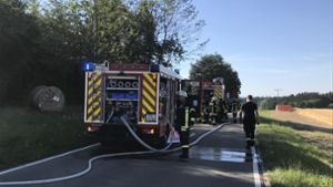Motorrad in Flammen – Feuerwehr verhindert Schlimmeres
