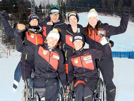 Mit insgesamt 14 Medaillen war das Deutsche Para-Skiteam alpin mit Andrea Rothfuss (ganz rechts) das erfolgreichste Team.   Foto: Kuckuck/DBS