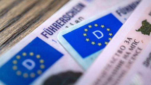 Ein bulgarischer und zwei deutsche Führerscheine liegen auf einem Tisch. Das EU-Parlament stimmt über Vorschläge zu neuen EU-Führerscheinregeln ab. Foto: dpa/Sina Schuldt