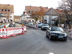 Endspurt beim Ausbau der Stuttgarter Straße. Dafür braucht es eine Vollsperrung.  Foto: Breitenreuter