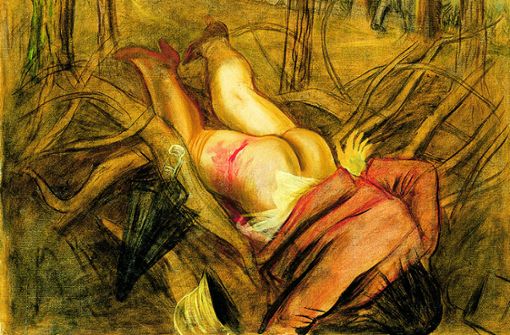„Der Lustmord“ heißt das Gemälde von  Karl Hubbuch von 1930. Foto: Sammlung Frank Brabant