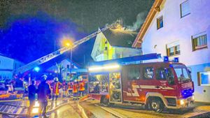 Dachstuhl in Oberschopfheim brennt