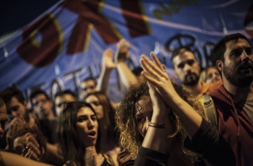 Oxi zu den Sparauflagen: Sagen die Griechen auch am Sonntag Nein? Foto: dpa
