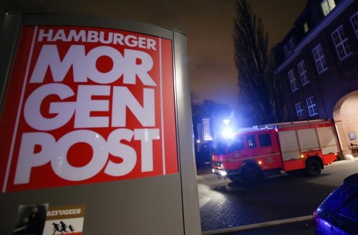 In der Nacht zum Sonntag kam es zu einem Brandanschlag auf die Hamburger Morgenpost. Foto: dpa