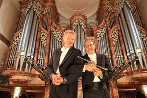 Organist Paul Theis und Trompeter Bernhard Kratzer geben am 31. Dezember ein Konzert im Münster.  Foto: Veranstalter Foto: Schwarzwälder Bote