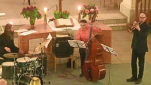 Das Jazztrio Remedy hat bei seinem Auftritt in der Lahrer Christuskirche die Besucher überzeugt. Foto: Haberer