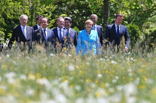 Der G7-Gipfel geht am Montag weiter.  Foto: dpa