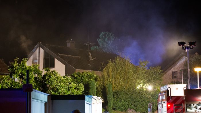 Einfamilienhaus in Brand gesetzt