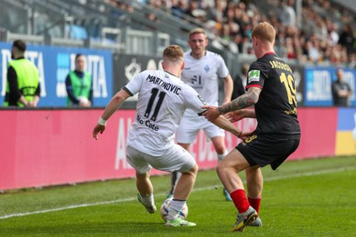 Dominik Martinovic und der SV Waldhof Mannheim kämpfen um den Aufstieg in die Zweite Fußball-Bundesliga. Foto: Eibner
