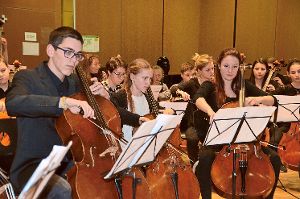 Als Krönung ihres mehrtägigen Cello-Workshops gestalteten  Profis und Nachwuchsmusiker im Forum am Schießberg einen exzellenten Konzertabend.  Foto: Bausch Foto: Schwarzwälder-Bote