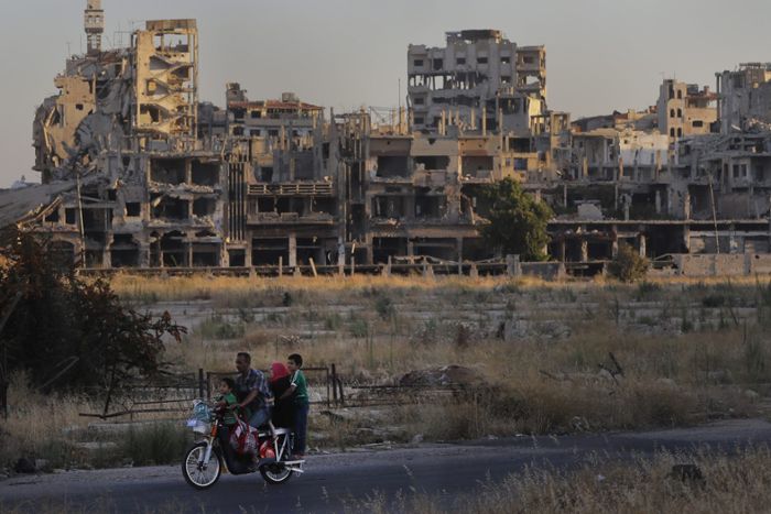 Die syrische Stadt Homs liegt zu großen Teilen in Schutt und Asche. 