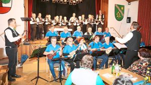 Der MGV Harmonie und die Ukulele Harmonists präsentierten die beliebtesten Lieder aus den vergangenen zehn Jahren. Foto: Wagner Foto: Schwarzwälder Bote