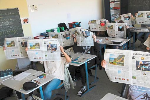 Wer Zeitung liest, hat den Durchblick: Blick in ein ZiSch-Klassenzimmer in Frommern. Foto: Schule Foto: Schwarzwälder Bote