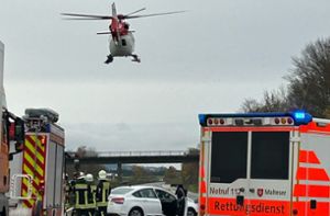 Auf der A 81 zwischen Empfingen und Sulz ist am Samstag ein Unfall passiert. Foto: Freiwillige Feuerwehr Empfingen