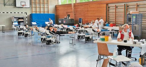 Mit 96 bereitwilligen Spendern war der Blutspende-Termin in Altheim gut besucht. Foto: DRK Foto: Schwarzwälder Bote