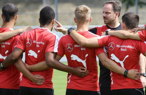 Der VfB Stuttgart hat am Mittwoch wieder trainiert. Foto: Pressefoto Baumann