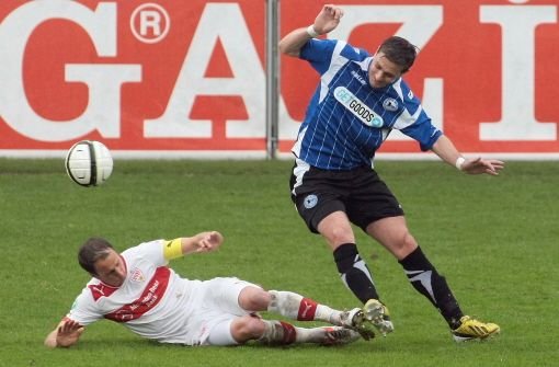 Während Bielefeld seinen 21. Saisonerfolg feiert, wartet der VfB Stuttgart II nun seit vier Partien auf einen Sieg. Die Chancenverwertung der Schwaben war ungenügend. Foto: Pressefoto Baumann