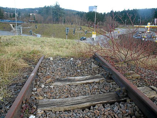 Nachdem die alte Bahnlinie stillgelegt war,  wurde der Schienenstrang einfach gekappt. Jetzt muss bei Heumaden erst einmal einen neue Brücke gebaut werden. Foto: Hölle