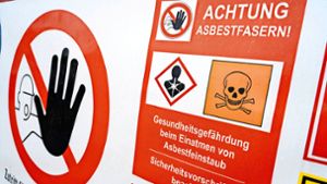 Asbestfasern sind gesundheitsgefährdend. Foto: dpa/Stefan Sauer