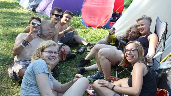 Camping-Impressionen beim Mini-Rock-Festival
