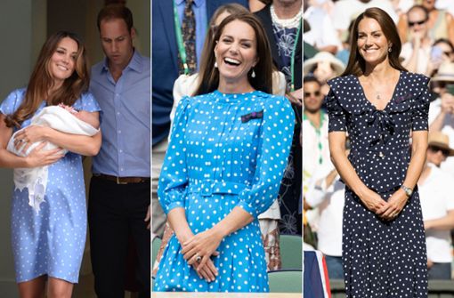 Punkt, Punkt, Komma, Strich: Herzogin Kate liebt Kleider mit Pünktchen-Muster. Foto: Imago/Parsons Media/i-Images