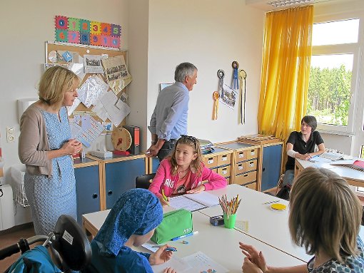 Marion von Wartenberg,  Staatssekretärin im Kultusministerium, informierte sich in der Tannheimer Klinikschule. Foto: Klinik Foto: Schwarzwälder-Bote